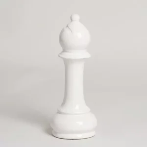 Figura decorativa alfil blanco