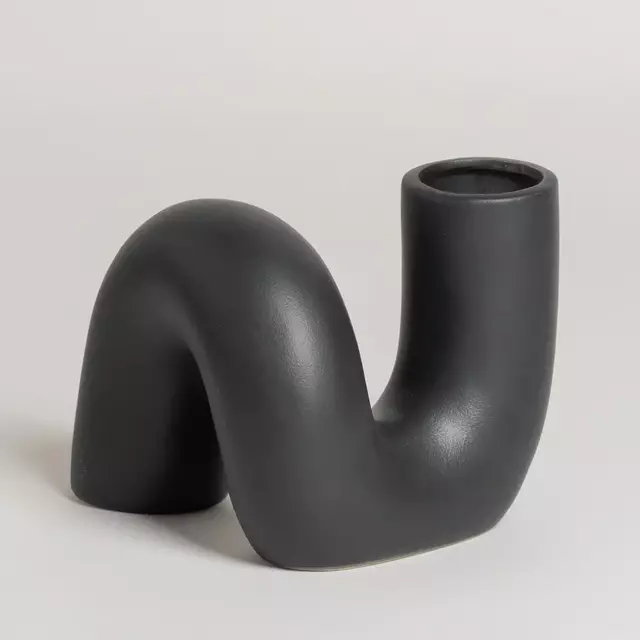Florero Agata negro