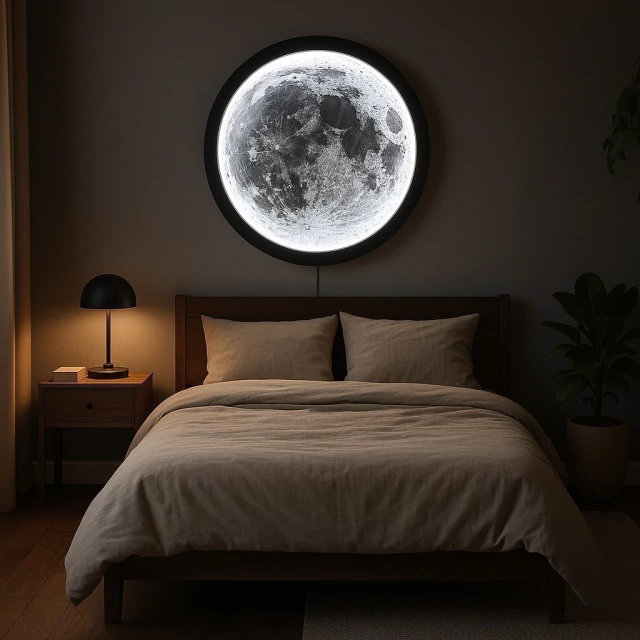 Cuadro Luna iluminado