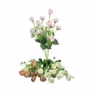 Ramo de Camelias Flores Artificiales Blanco