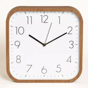 Reloj Cuadrado Woody Simil Madera